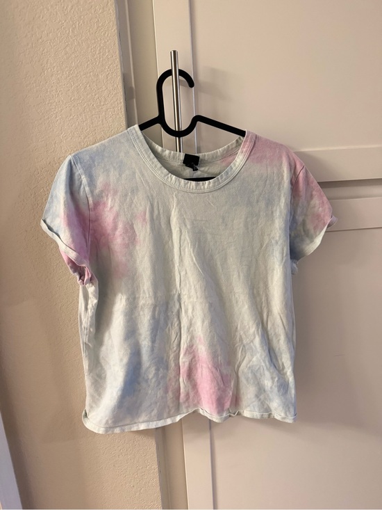 wild fable Tops - wild fable Pastel Tie-Dye Crop Top in Light Blue and Pink